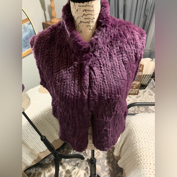CALYPSO Christiane Celle 100% rabbit fur vest size Medium - Picture 2 of 16